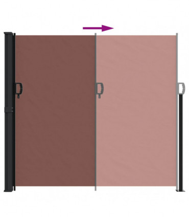 vidaXL Retractable Side Awning Brown 180x600 cm