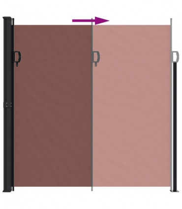 vidaXL Retractable Side Awning Brown 200x600 cm