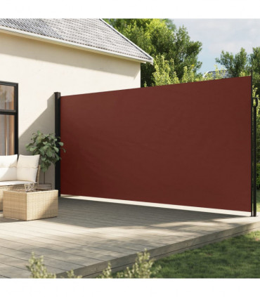 vidaXL Retractable Side Awning Brown 220x500 cm
