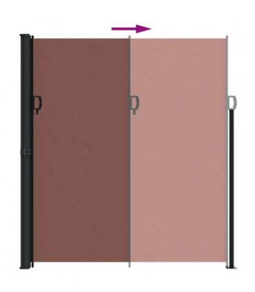 vidaXL Retractable Side Awning Brown 220x500 cm