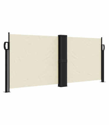 vidaXL Retractable Side Awning Cream 100x600 cm