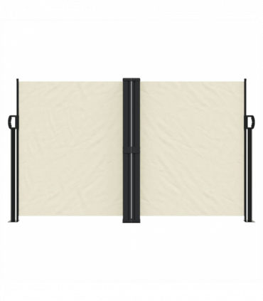 vidaXL Retractable Side Awning Cream 140x1200 cm