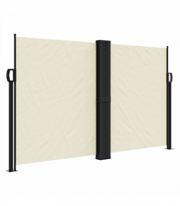 vidaXL Retractable Side Awning Cream 140x600 cm