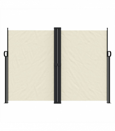 vidaXL Retractable Side Awning Cream 180x1000 cm