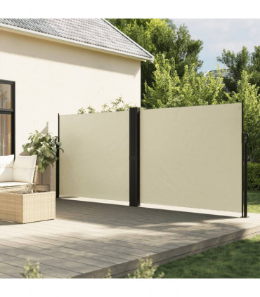 vidaXL Retractable Side Awning Cream 180x600 cm