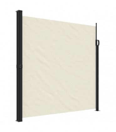 vidaXL Retractable Side Awning Cream 200x600 cm
