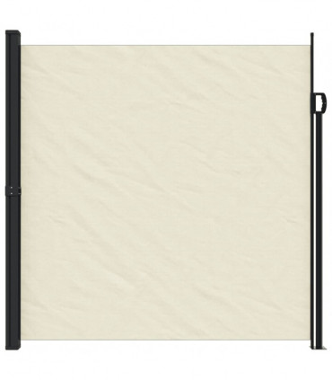 vidaXL Retractable Side Awning Cream 200x600 cm