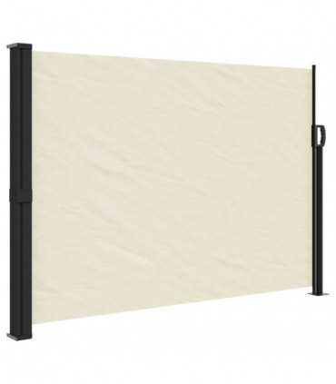vidaXL Retractable Side Awning Cream140x600 cm