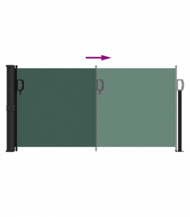 vidaXL Retractable Side Awning Dark Green 100x500 cm