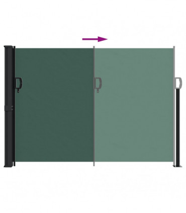 vidaXL Retractable Side Awning Dark Green 140x500 cm