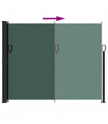 vidaXL Retractable Side Awning Dark Green 160x300 cm