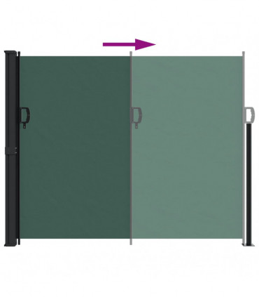 vidaXL Retractable Side Awning Dark Green 170x300 cm