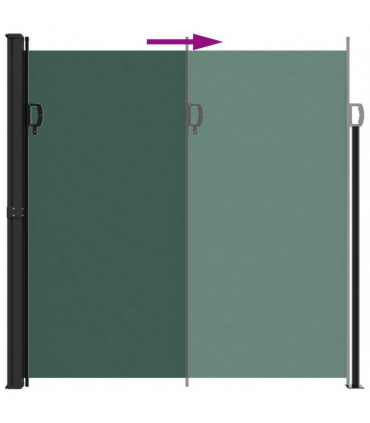 vidaXL Retractable Side Awning Dark Green 200x600 cm