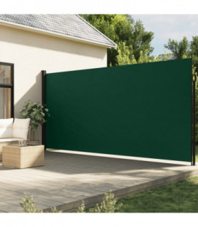 vidaXL Retractable Side Awning Dark Green 220x600 cm