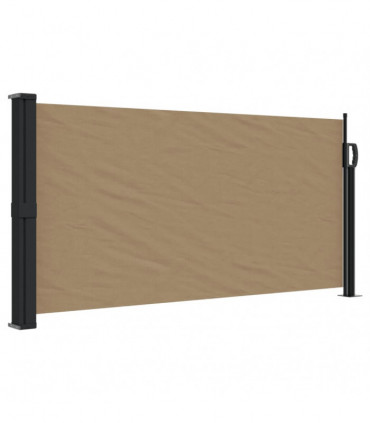 vidaXL Retractable Side Awning Taupe 100x500 cm