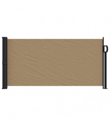vidaXL Retractable Side Awning Taupe 100x500 cm
