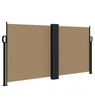vidaXL Retractable Side Awning Taupe 120x1000 cm