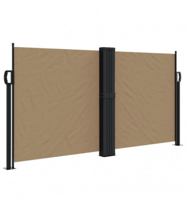 vidaXL Retractable Side Awning Taupe 120x1200 cm