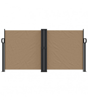 vidaXL Retractable Side Awning Taupe 120x1200 cm