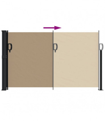 vidaXL Retractable Side Awning Taupe 120x500 cm