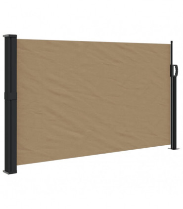 vidaXL Retractable Side Awning Taupe 120x600 cm