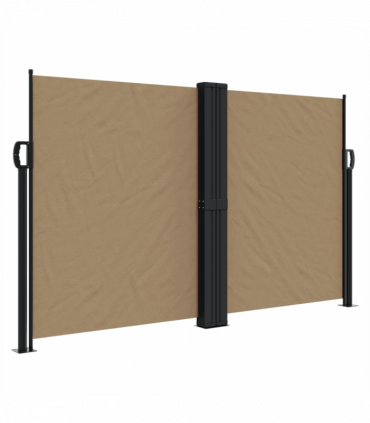 vidaXL Retractable Side Awning Taupe 140x1200 cm