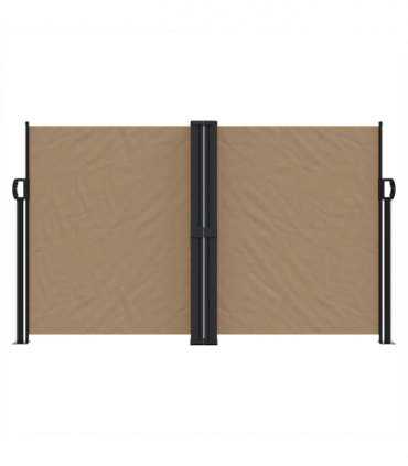 vidaXL Retractable Side Awning Taupe 140x1200 cm