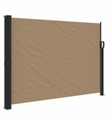 vidaXL Retractable Side Awning Taupe 140x500 cm