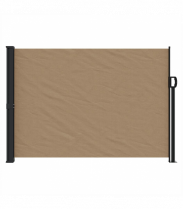 vidaXL Retractable Side Awning Taupe 140x500 cm