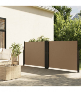 vidaXL Retractable Side Awning Taupe 140x600 cm