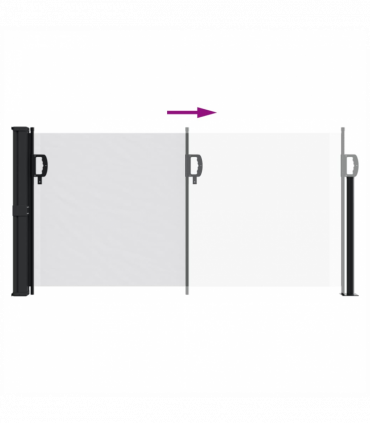 vidaXL Retractable Side Awning White 100x500 cm