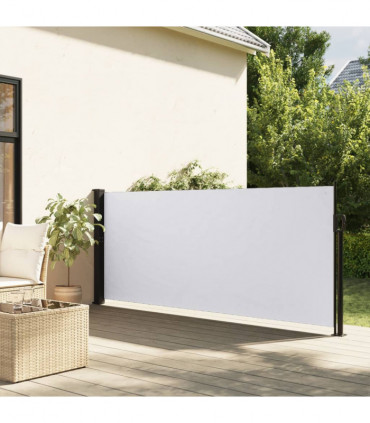 vidaXL Retractable Side Awning White 120x300 cm