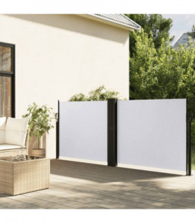 vidaXL Retractable Side Awning White 120x600 cm