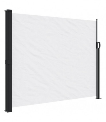 vidaXL Retractable Side Awning White 160x600 cm