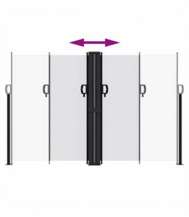 vidaXL Retractable Side Awning White 160x600 cm