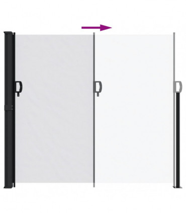 vidaXL Retractable Side Awning White 180x600 cm