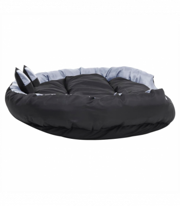 vidaXL Reversible & Washable Dog Cushion Grey and Black 150x120x25 cm