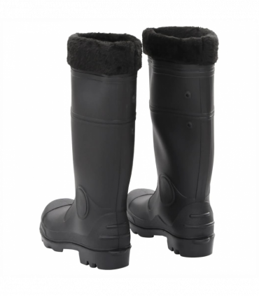 vidaXL Rian Boots with Removable Socks Black Size 38 PVC