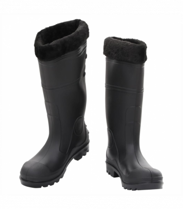 vidaXL Rian Boots with Removable Socks Black Size 39 PVC