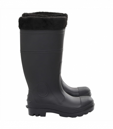 vidaXL Rian Boots with Removable Socks Black Size 39 PVC