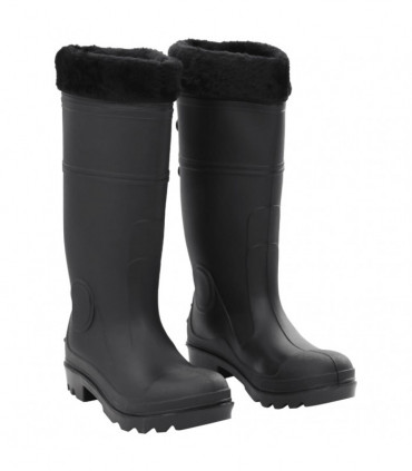 vidaXL Rian Boots with Removable Socks Black Size 40 PVC