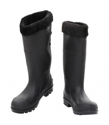 vidaXL Rian Boots with Removable Socks Black Size 40 PVC