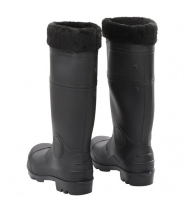 vidaXL Rian Boots with Removable Socks Black Size 40 PVC