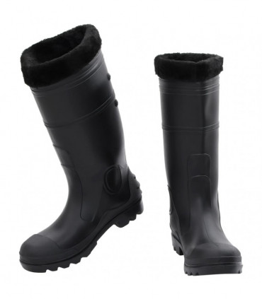 vidaXL Rian Boots with Removable Socks Black Size 42 PVC