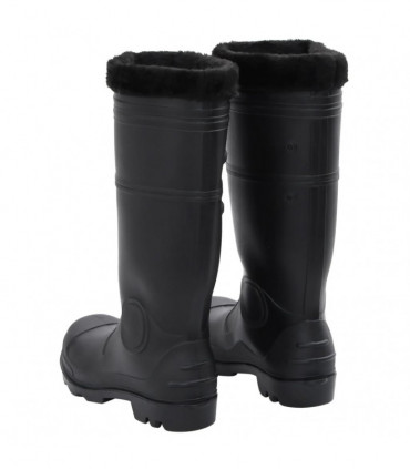 vidaXL Rian Boots with Removable Socks Black Size 42 PVC