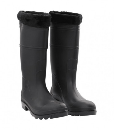 vidaXL Rian Boots with Removable Socks Black Size 44 PVC