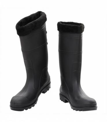 vidaXL Rian Boots with Removable Socks Black Size 44 PVC
