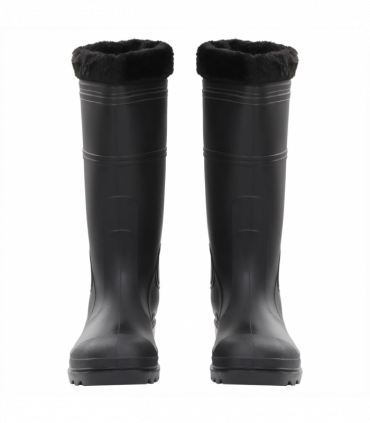 vidaXL Rian Boots with Removable Socks Black Size 44 PVC