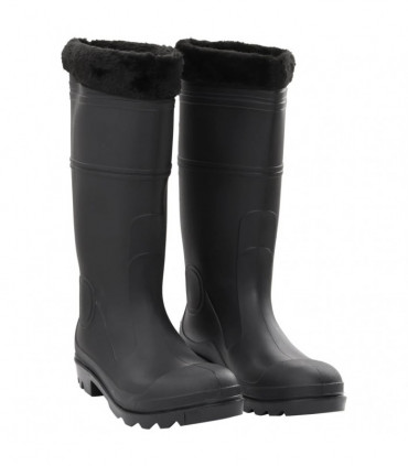 vidaXL Rian Boots with Removable Socks Black Size 45 PVC