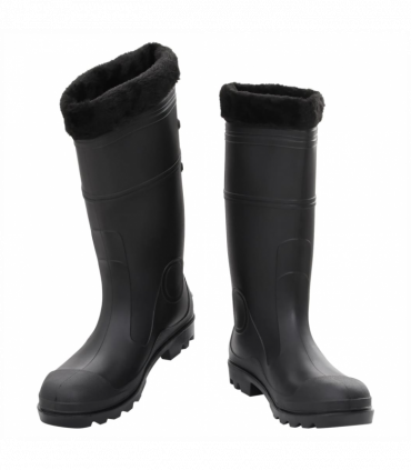 vidaXL Rian Boots with Removable Socks Black Size 45 PVC
